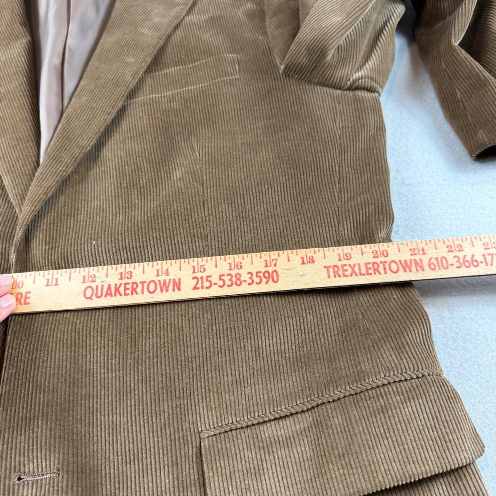 Saddlebred Mens Corduroy Blazer Sport Coat Tan Brown Two Button Jacket 42R